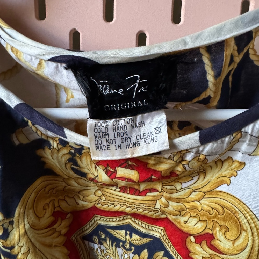 Vintage Diane Freis Original Baroque Print Dress